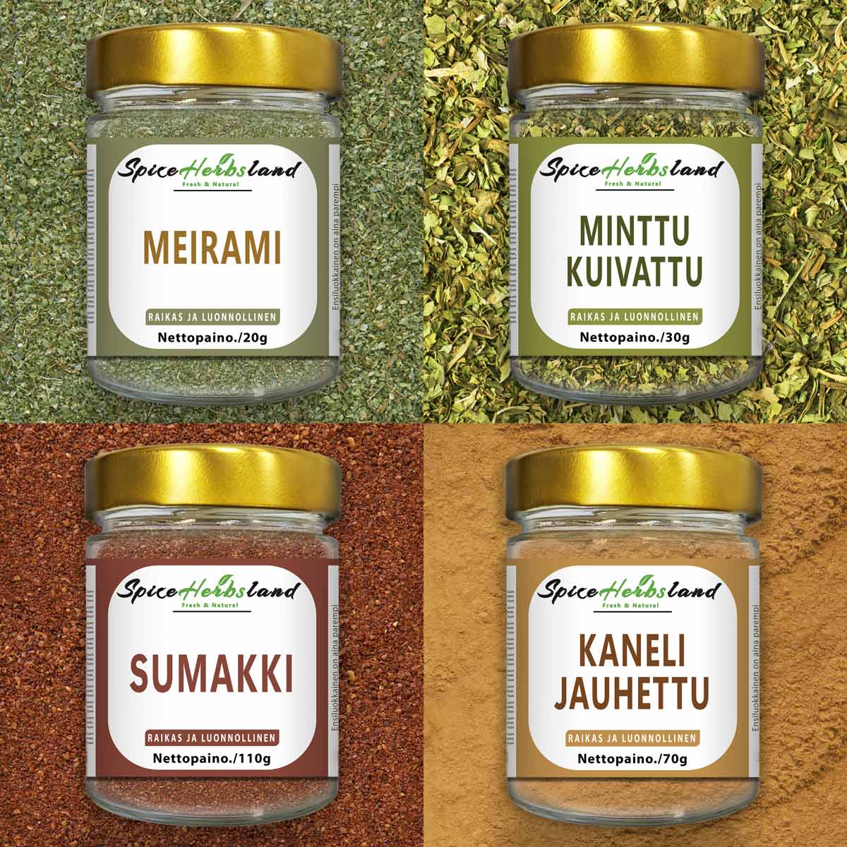 Middle Eastern spice collection - 4-piece set