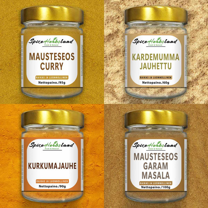 Indisk kryddförpackning - 4 stycken