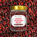 Kuivatut villiruusun marjat