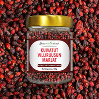 Kuivatut villiruusun marjat