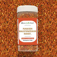 Punaisen maustepaprikan rakeet, 3*3 mm