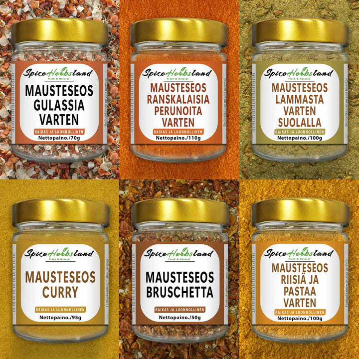 Kryddblandningskollektion – förpackning med 6 stycken