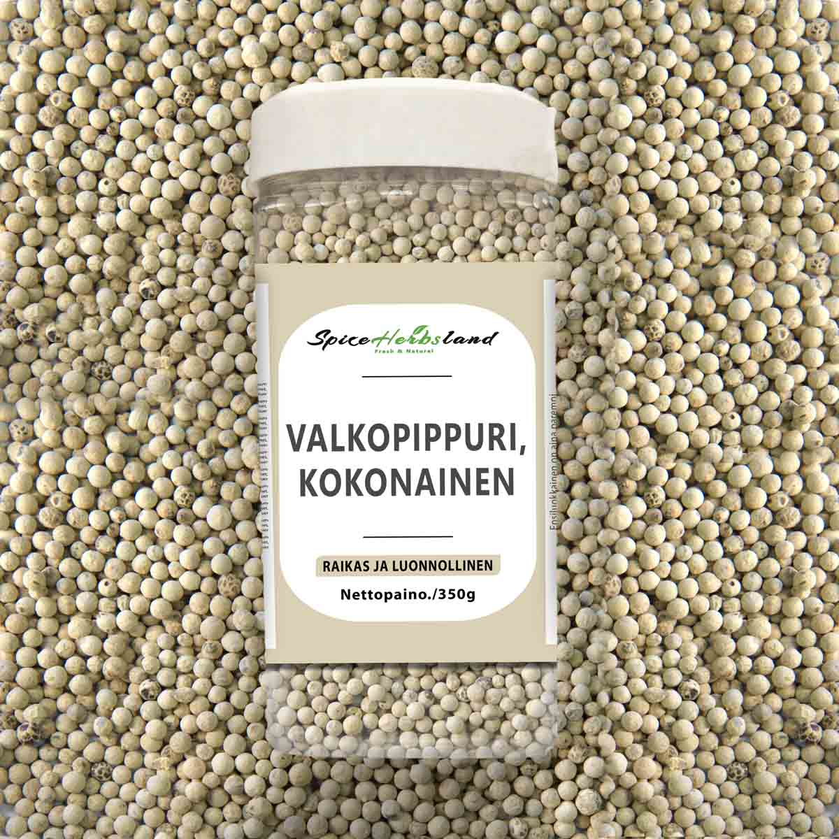 Valkopippuri, kokonainen