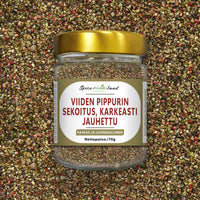 Viiden pippurin sekoitus, karkeasti jauhettu